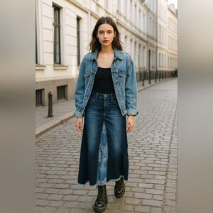 American Eagle Outfitters Women's Blue Denim Skirt Size 10